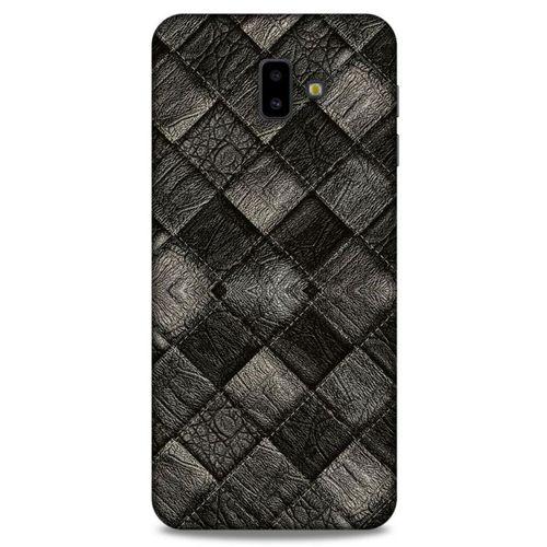 Samsung Galaxy J6 Plus Kılıf Patchwork (25) Antişok Kapak Siyah Gri