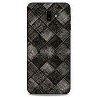 Samsung Galaxy J6 Plus Kılıf Patchwork (25) Antişok Kapak Siyah Gri