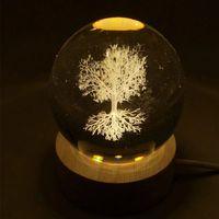 Hayat Ağacı Işıklı Cam Küre