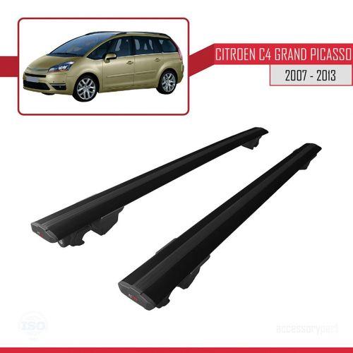 Citroen C4 Grand Picasso 2007-2013 Arası ile uyumlu HOOK Model Anahtar Kilitli Ara Atkı Tavan Barı SİYAH