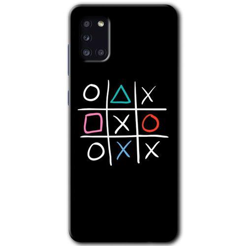 Samsung Galaxy A31 Kılıf Baskılı Kapak - 4K Clock + 5D Tam Kaplayan Cam