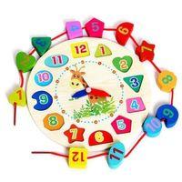 Zhltoys Eğitici İp Dizme Ahşap Saat Oyuncak