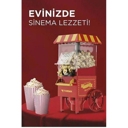 Yağsız Mısır Patlatma Popcorn Makinesi Kırmızı