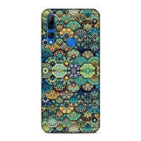 Huawei Y9 Prime 2019 Kılıf Sekizgen Motifler Arka Kapak Silikon Koruma Full Koruyucu