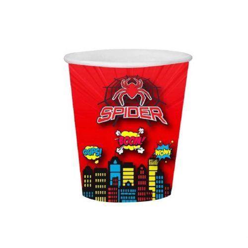 Karton Bardak Örümcek Adam 8 Adet