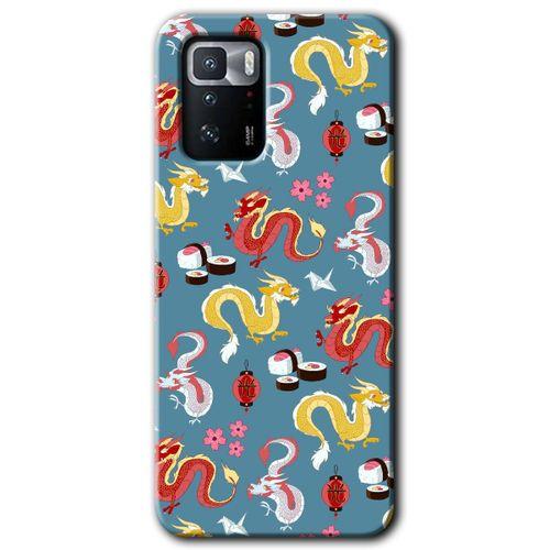 Poco x3 GT Kılıf HD Desen Baskılı Arka Kapak - Funky Dragon + Kırılmaz Cam