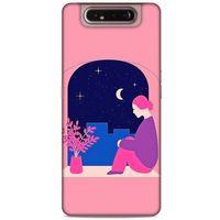 Samsung Galaxy A80 Kılıf Depresyon (3) Kapak Lacivert Turuncu