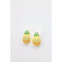 Mineli Ananas Küpe - Altın