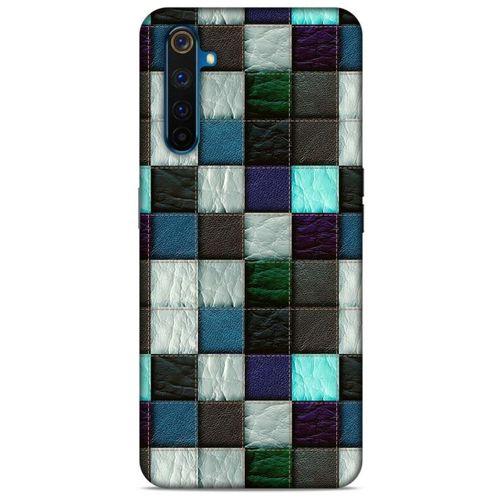 Oppo Realme 6 Kılıf Patchwork (46) Core Armor Kılıf Gri Cam Göbeği