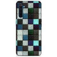Oppo Realme 6 Kılıf Patchwork (46) Core Armor Kılıf Gri Cam Göbeği