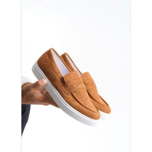 BA0580 Bağcıksız Kuşaklı Yüksek Taban Taba Süet Erkek Ayakkabı