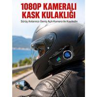 Q28 Bluetooth Kask Kulaklık 1080p Kamera Su Geçirmez Motosiklet Interkom Yeni Nesil