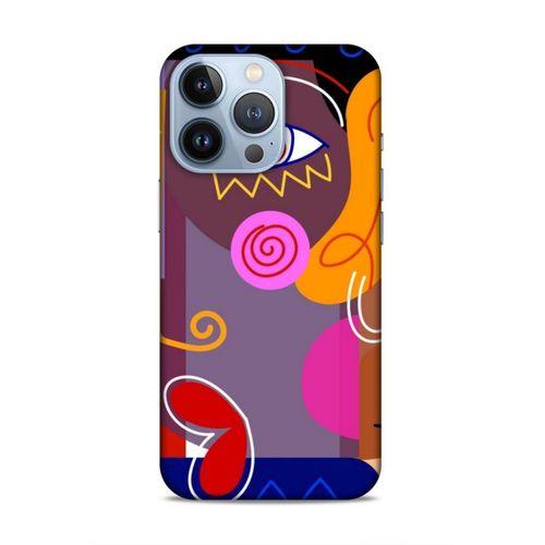 Apple iPhone 13 Pro Uyumlu Kılıf Face'X 49 Ultra Silikon Kılıf Çizim