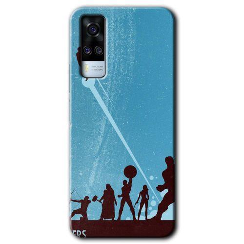 Potkal Hediye Fabrikası Vivo Y53s Kılıf HD Desen Baskılı Arka Kapak - Avengers Team