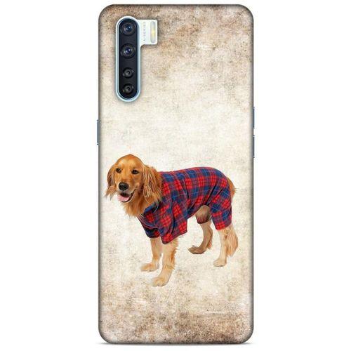 Oppo A91 Kılıf Köpek Kıyafetleri (47) Crystal Flex Kılıf Golden Gömlek