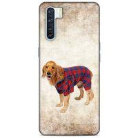 Oppo A91 Kılıf Köpek Kıyafetleri (47) Crystal Flex Kılıf Golden Gömlek