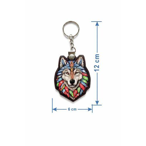 TPU Çift Taraflı Anahtarlık - KURT BÖRÜ - Eski Türk Devletleri Bayrakları