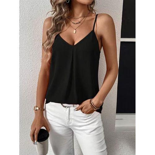 Kadın Ip Askılı V Yakalı Sandy Bluz