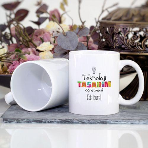 Kişiye Özel Teknoloji Tasarım Öğretmeni Kupa Bardak