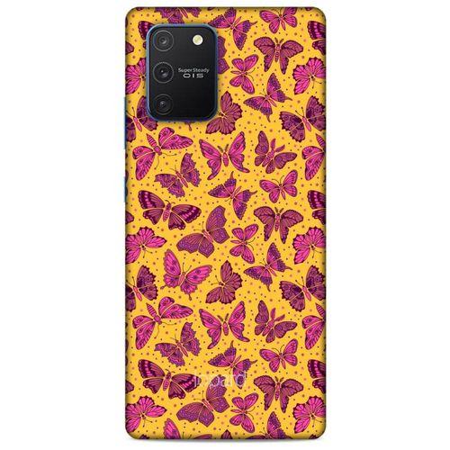 Samsung Galaxy S10 Lite Kılıf Kelebek Etkisi (27) Tasarımlı Kılıf Karışık Renkli