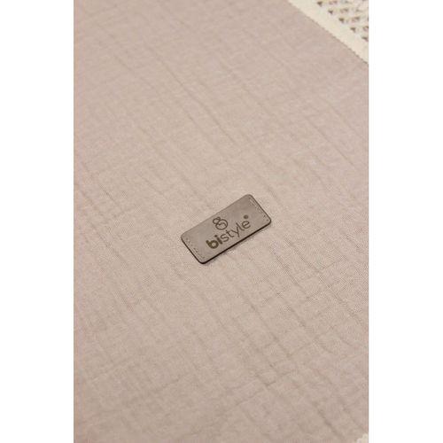 Bistyle Bistyle Organik Müslin 80x90 Fistolu Battaniye 70112 Bej