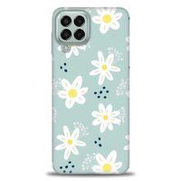Samsung Galaxy M33 Kılıf HD Baskılı Kılıf - Papatyalar + Tam Ekran Koruyucu