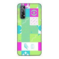 Huawei P Smart 2021 Uyumlu Kılıf Insomnia (30) Silicone Case Pembe Yeşil
