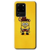 Samsung Galaxy S20 Ultra HD Baskılı Kılıf + 9D Tam Ekran Koruyucu - Sünger Bob