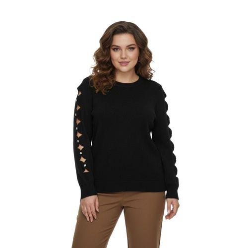 Kadın Kol Taşlı Modelli Sakallı Triko Kazak BGL-ST05077