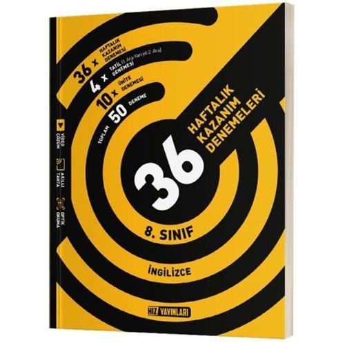 8. Sınıf İngilizce 36 Haftalık Kazanım Denemeleri Hız Yayınları