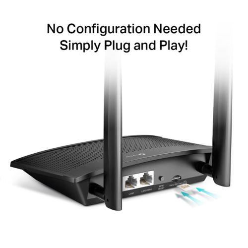 TP-LINK TL-MR100, 2Port, 300Mbps, 2,4Ghz Wifi, Masaüstü, LTE Micro Sim Kart Takılabilir 3G-4G Destekli Router