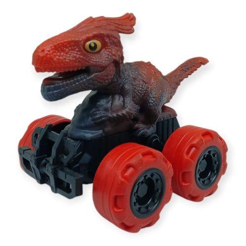Sürtmeli Dinazor Arabalar 12 cm - H-20 - Kırmızı Parasaurolophus