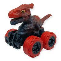 Sürtmeli Dinazor Arabalar 12 cm - H-20 - Kırmızı Parasaurolophus