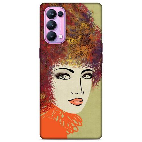 Lopard Oppo Reno 5 Pro 5G Uyumlu Kılıf Sürreal Yüzler ♀ (32) Soft Silikon Kılıf Desenli