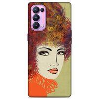 Lopard Oppo Reno 5 Pro 5G Uyumlu Kılıf Sürreal Yüzler ♀ (32) Soft Silikon Kılıf Desenli