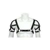 Omuz Ve Kol Detaylı Şık Deri Erkek Harness, Erkek Club Giyim - Brfm164