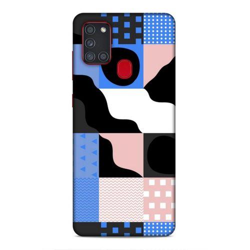 Samsung Galaxy A21s Uyumlu Kılıf Insomnia (44) Tough Armor Kılıf Mavi Siyah