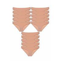 15 adet Süper Eko Set Likralı Kadın Slip Külot Ten