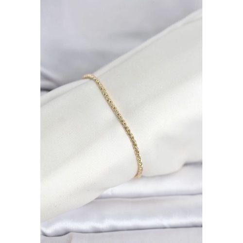 CM 14K Gold Renk Burgulu Zincir Model Kadın Bileklik