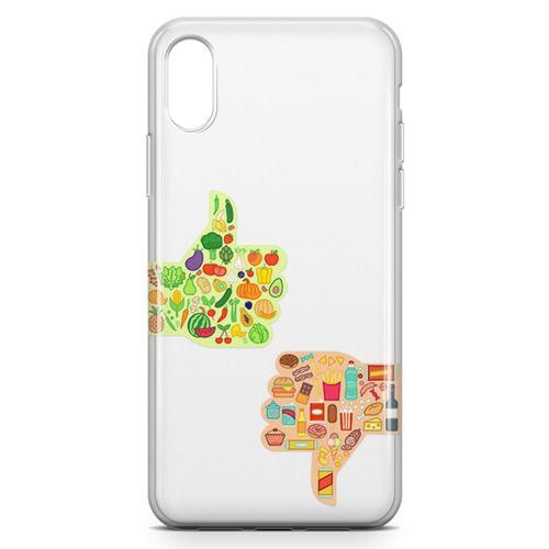 Apple iPhone XS Kılıf Sağlıklı Sağlıksız Arka Kapak Koruma Desenli Full Koruyucu