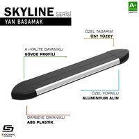 S-Dizayn Fiat Doblo 2 Skyline Aluminyum Yan Basamak 193 Cm 2010-2022 A+ Kalite