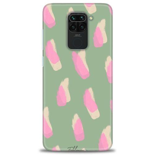 Xiaomi Redmi Note 9 Kılıf HD Baskılı Kılıf - Pembe Krem + Tam Ekran Koruyucu