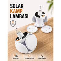 Kamp Lambası Işıldak Beyaz Işık Güneş Enerjili Solar Aydınlatma 5 Kanatlı Katlanabilir