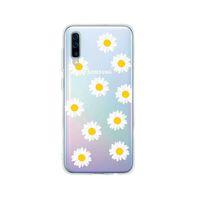 Samsung A50 Bahar Papatyaları Desenli Premium Şeffaf Silikon Kılıf