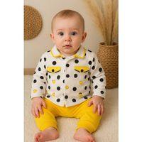 Puanlı Hırkalı % 100 Pamuk 3'lü Kız Takım