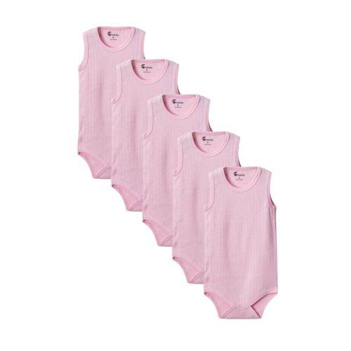 Pembe Askılı Body Zıbın 7-12 YAŞ Çocuklar İçin (5 ADET) Alttan Çıtçıtlı Özel Gereksinimli-D