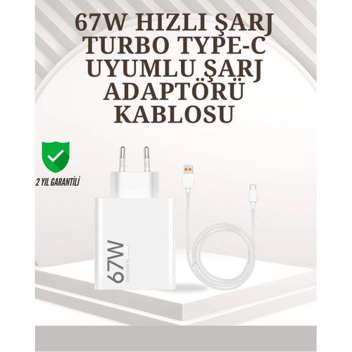 Type-c Uyumlu 67w Turbo Hızlı Şarj Aleti Akıllı Koruma Sistemli