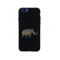 Oppo Realme C2 Mandala Fil Desenli Premium Silikonlu Siyah Telefon Kılıfı