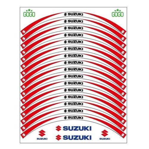 SEVGENT Kırmızı Beyaz Suzukı Uyumlu Reflektörlü 1 Set Jant Şeridi