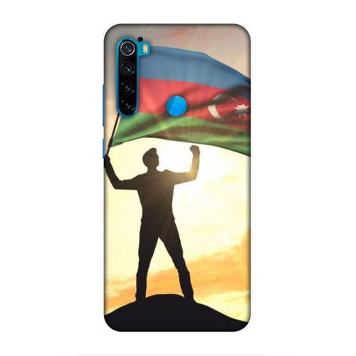 Xiaomi Redmi Note 8 Uyumlu Kılıf Azarbaijan (3) Kapak Azerbaycan Bayrak
